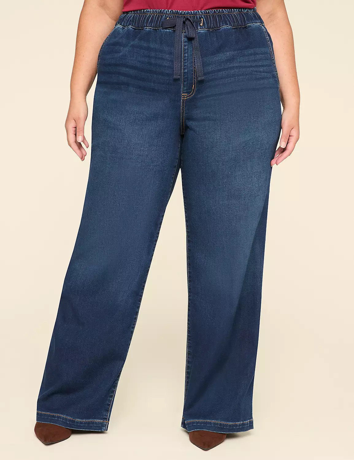 HIGH RISE PULL ON WIDE LEG- METROPO | LaneBryant | Lane Bryant (US)