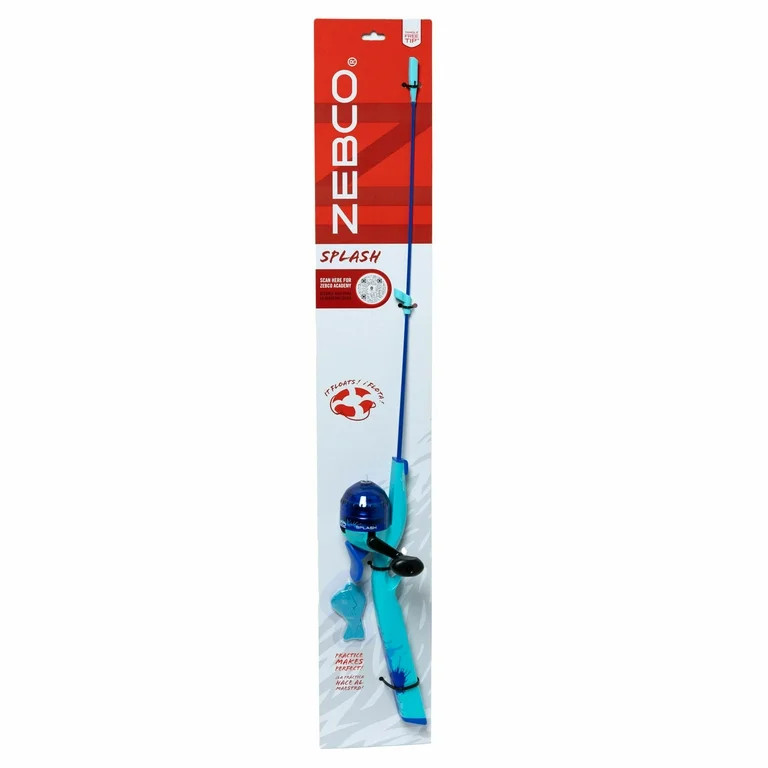 Zebco Kids Splash Floating Spincast Reel and Fishing Rod Combo, 29-Inch 1-Piece Fishing Pole, Siz... | Walmart (US)