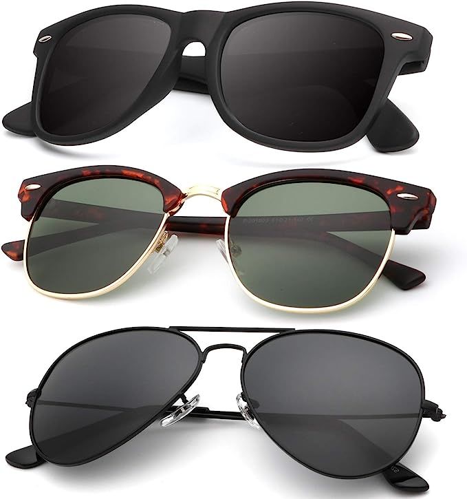 KALIYADI Classic Aviator Sunglasses for Men Women Driving Sun glasses Polarized Lens 100% UV Bloc... | Amazon (US)