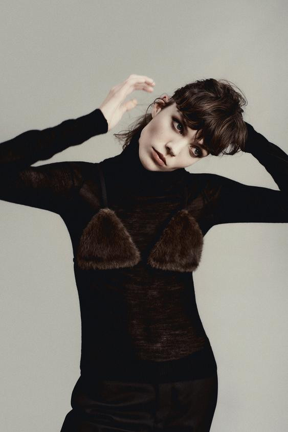 FAUX FUR BRALETTE LIMITED EDITION | Zara US