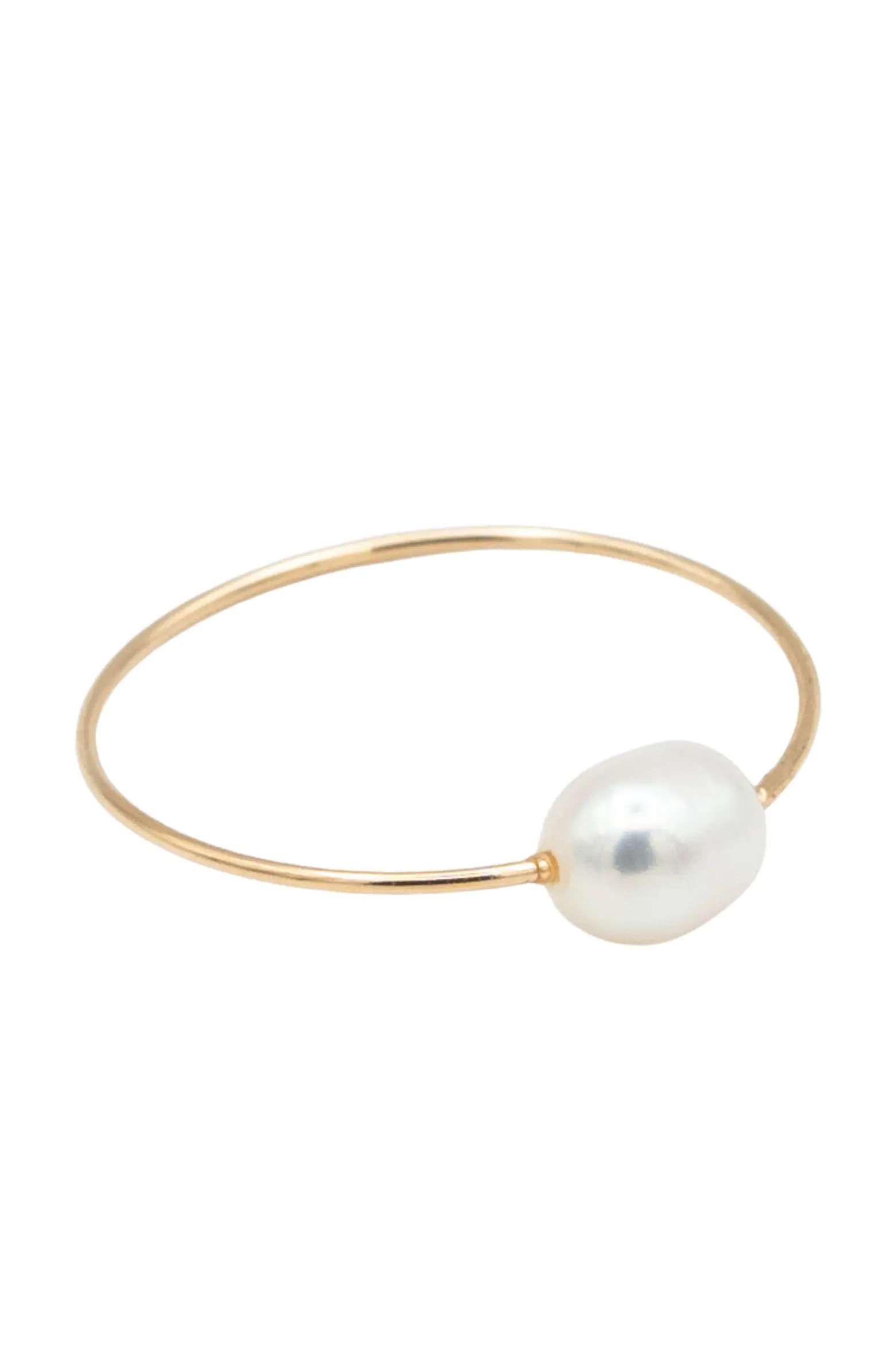 Eden freshwater pearl skinny gold ring | Nordstrom