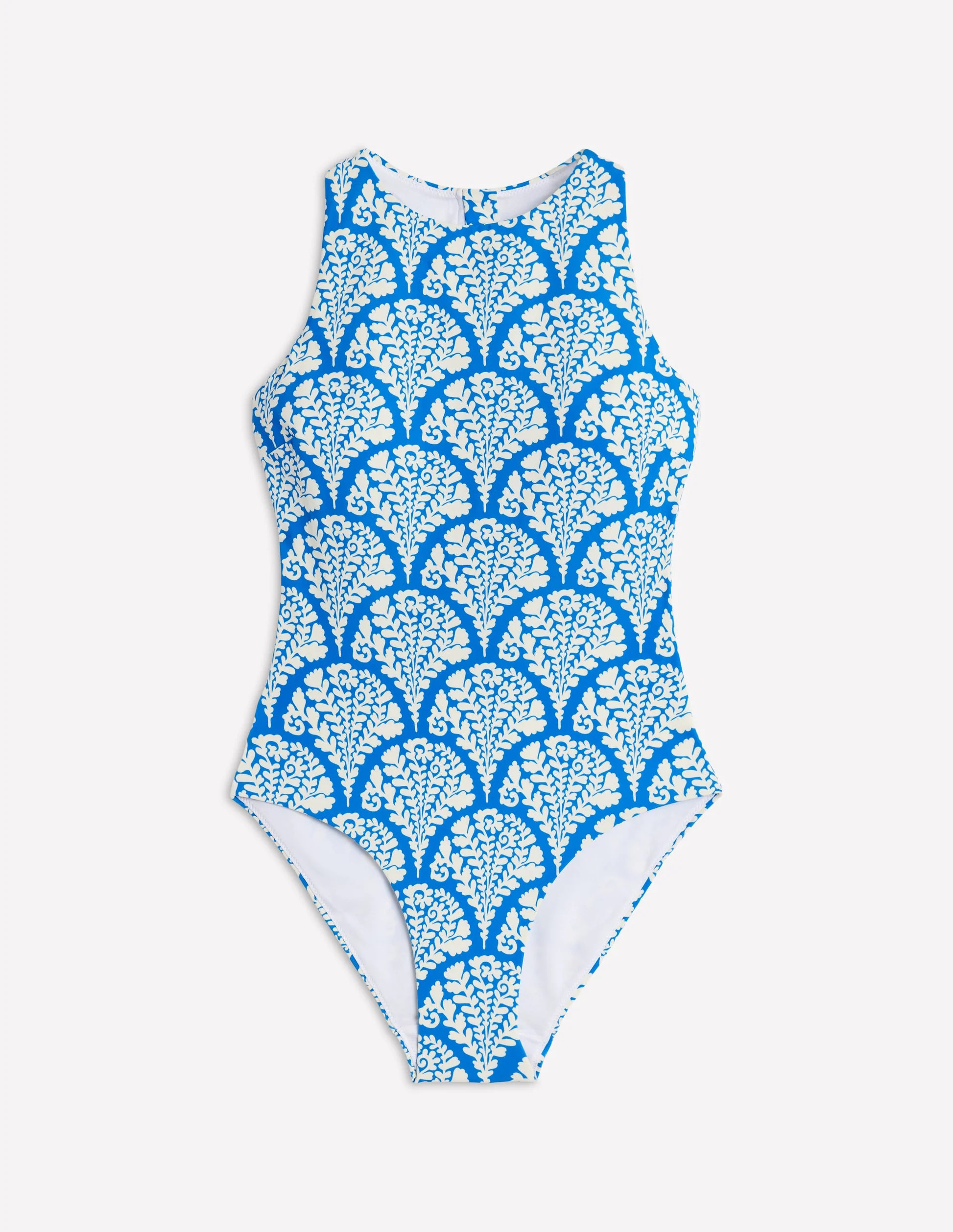 Sporty Rash Guard Swimsuit-Multi, Leafy Cascade | Boden (US)