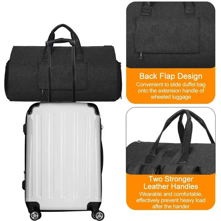 45" Suit Carrier Bag - Convertible Garment Bag With Shoulder Strap Handles Multipurpose Duffel Ba... | Walmart (US)