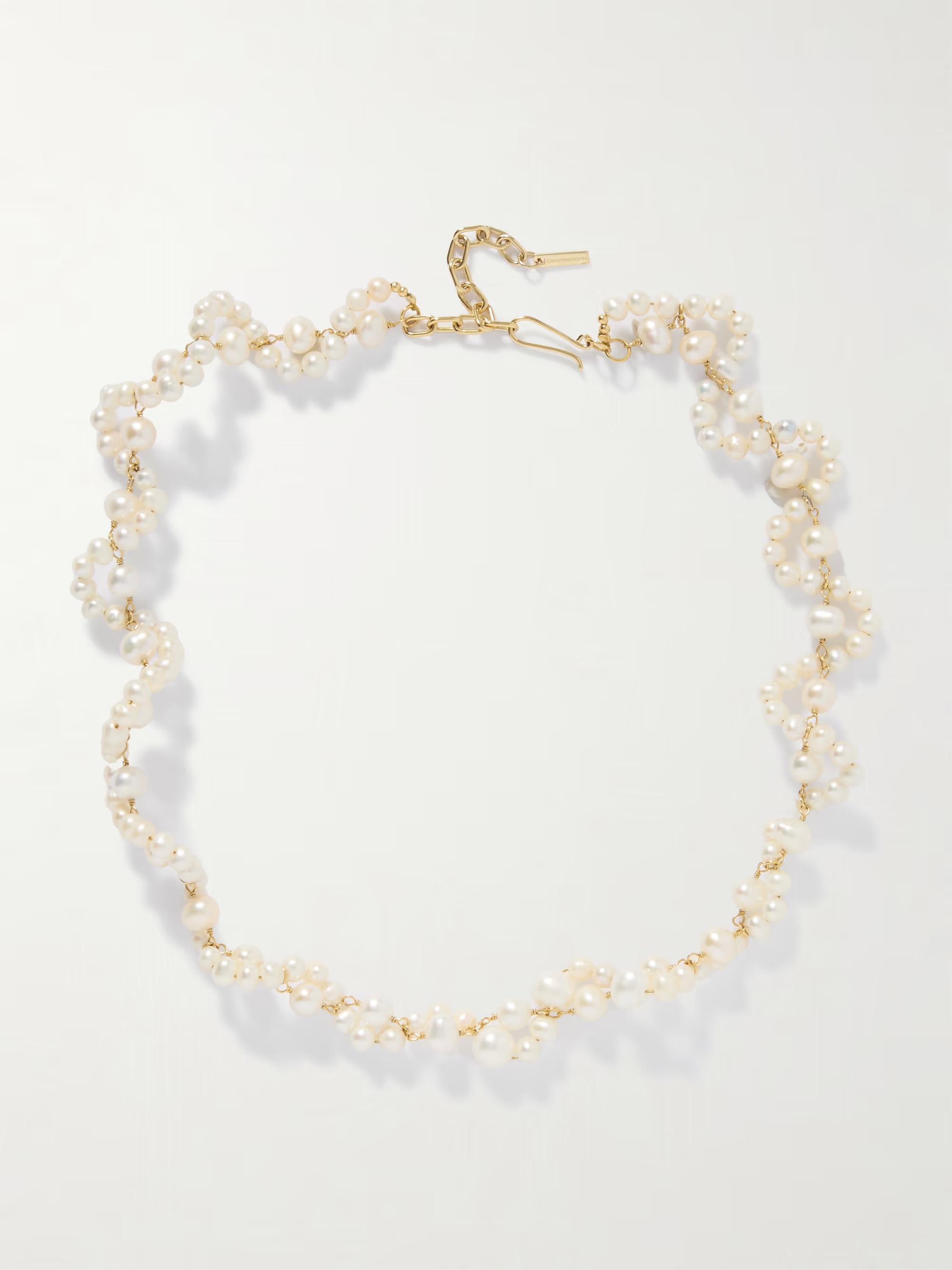 Gold vermeil pearl necklace | NET-A-PORTER (US)