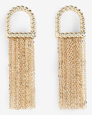 Twist Fringe Drop Earrings | Express