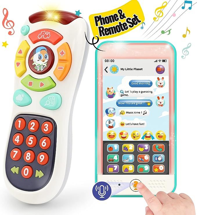 Toys for 1 Year Old Boy Toys, 2PCS Phone & Remote Control Pack, 1 Year Old Girl Gifts Baby Toys 1... | Amazon (US)