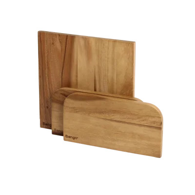 Sango Atelier Acacia Wood 3-Piece Stackable Cutting Board Set - Small & Large Kitchen Chopping Boards for Meat, Vegetables & More | Wayfair North America