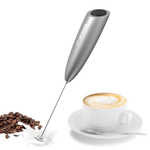 SIMPLETaste Milk Frother Handheld Battery Operated Electric Foam Maker, Drink Mixer with Stainless Steel Whisk for Cappuccino, Bulletproof Coffee, Latte | Amazon (US)