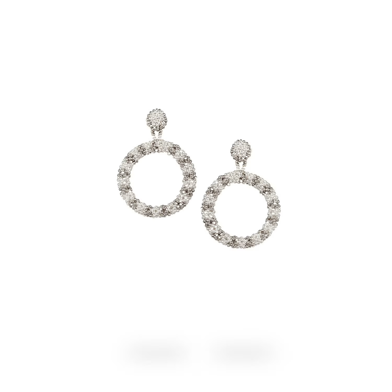 Hoop Earrings - Silver & Platinum | Wolf & Badger