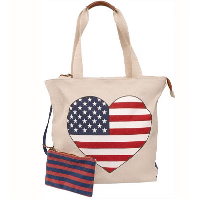 Magid Canvas American Flag Tote With Pouch | Target