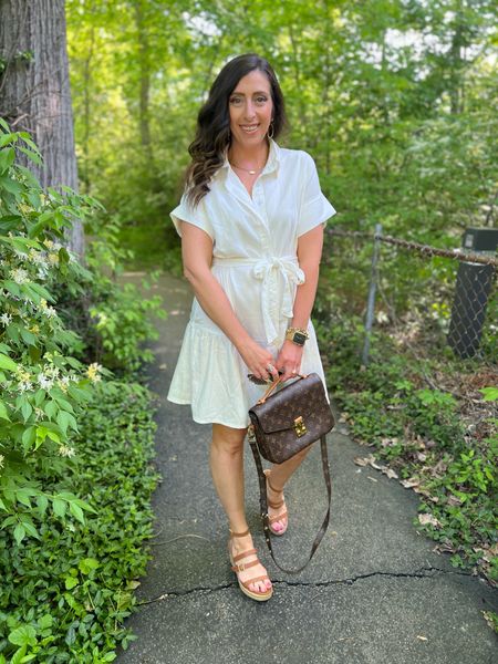 Great belted shirt dress, perfect for dressing up or down. Runs big, so size down. Can be worn with or without a belt too! Available in several colors.



#LTKsalealert #LTKstyletip #LTKunder50