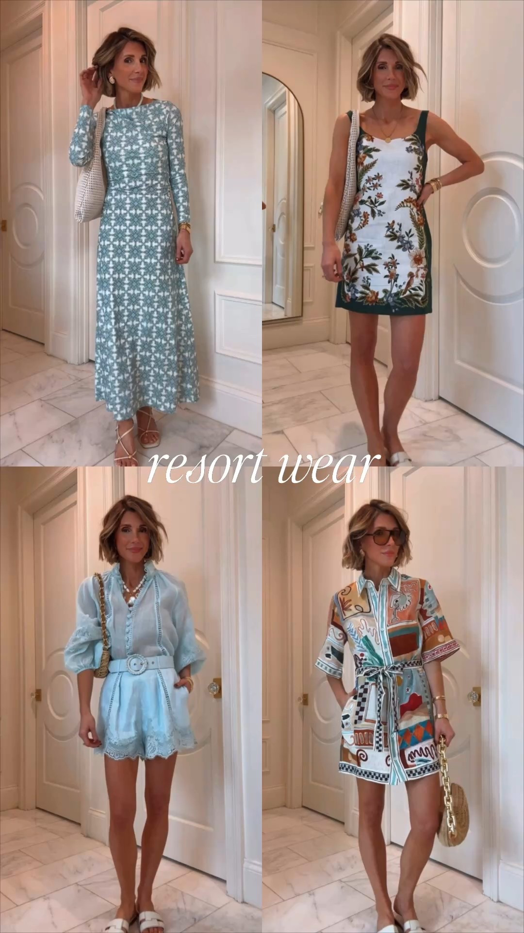 Resort wear, spring break, beach vacation styles 