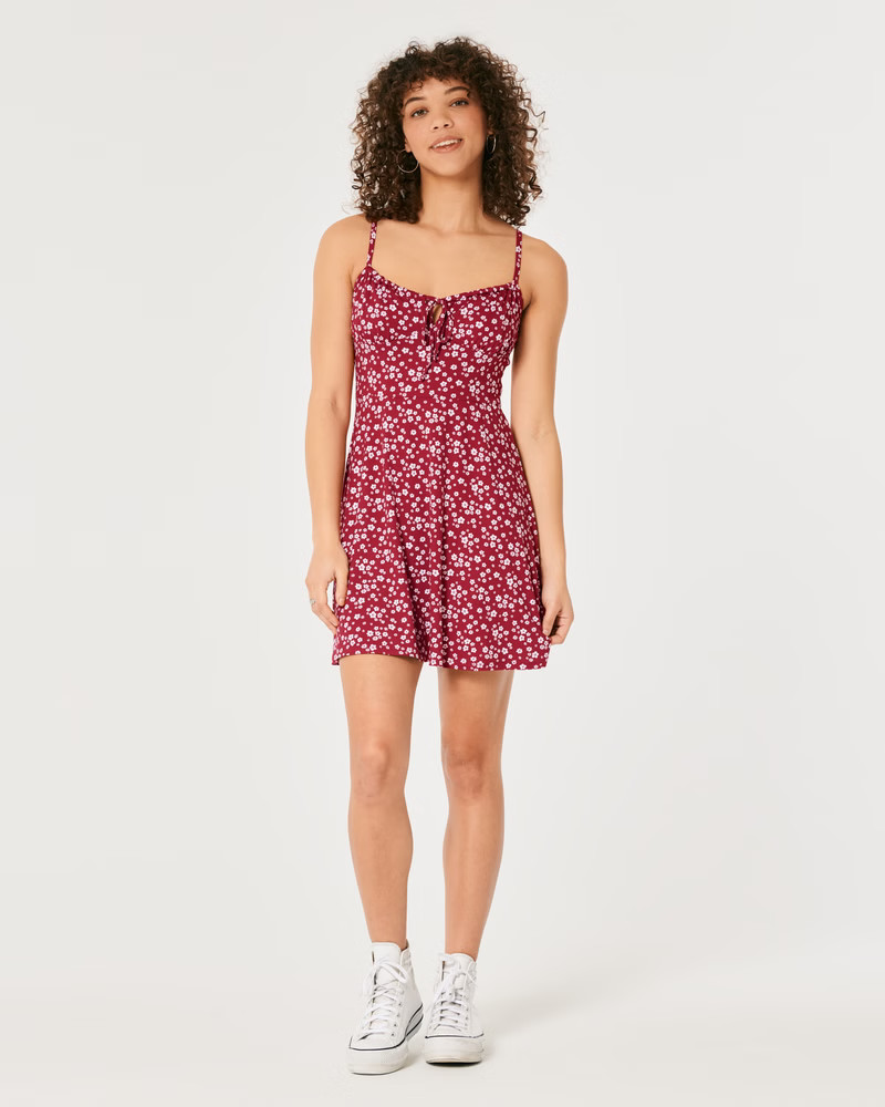 Knit Tie-Front Mini Dress | Hollister (US)