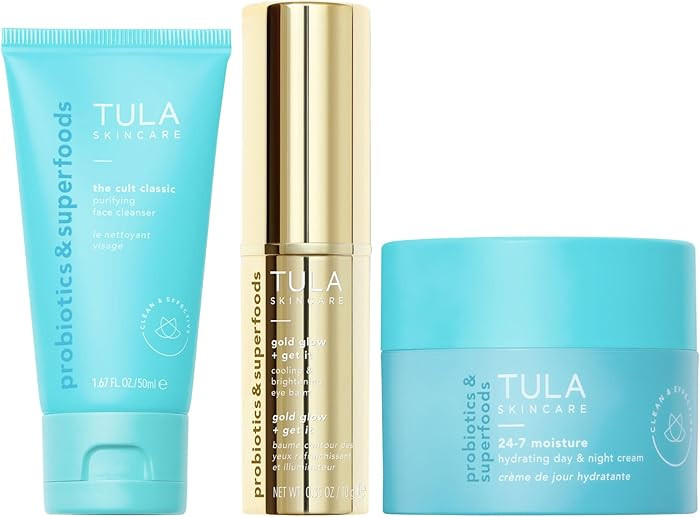 TULA Skin Care Greatest Hits Skincare Discovery Kit, Includes Gold Glow & Get It Eye Balm 0.35 oz... | Amazon (US)