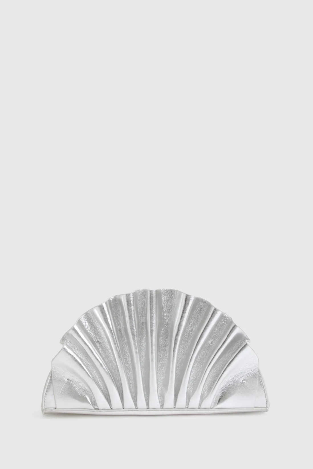 Metallic Ruffle Clutch Bag | boohoo (US & Canada)