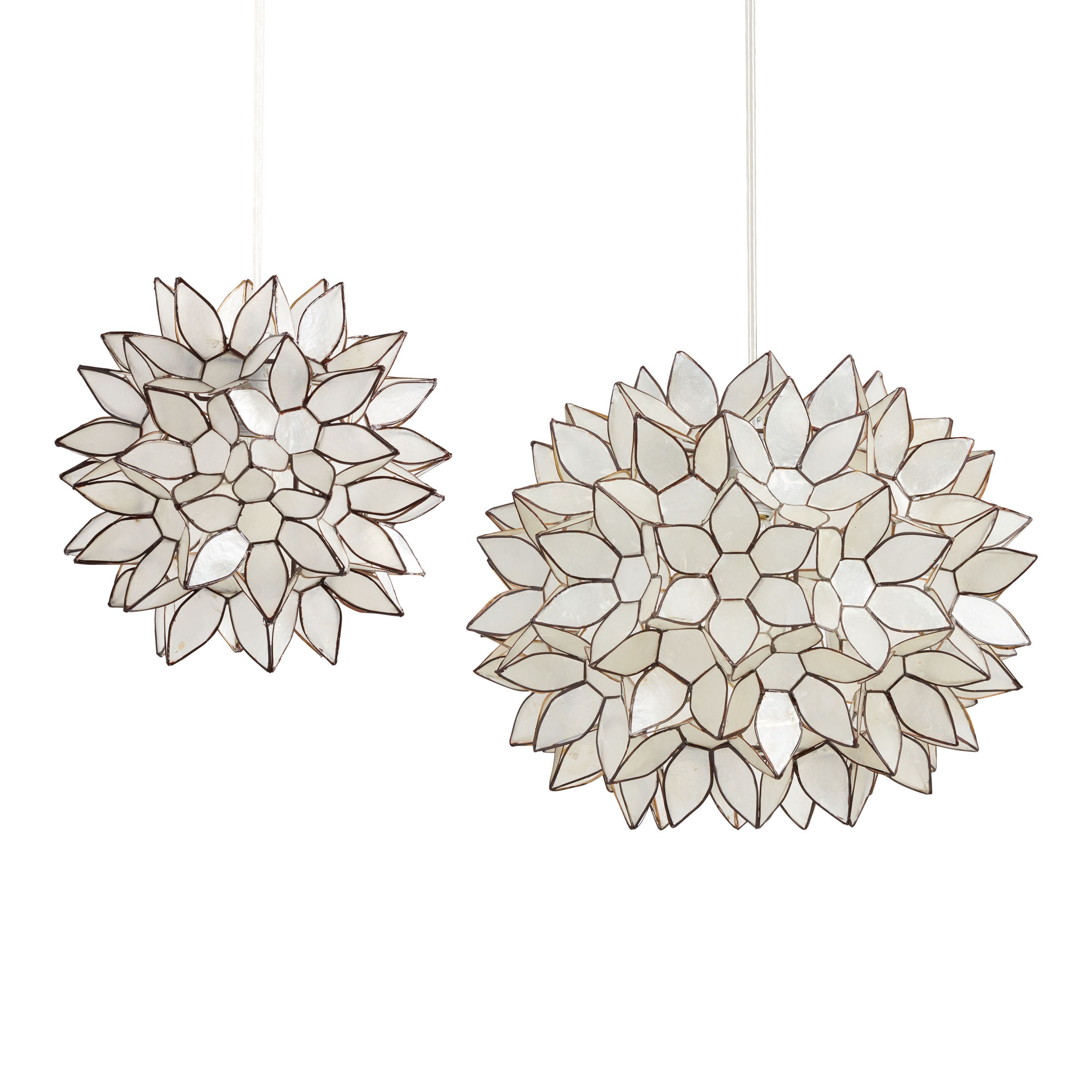 White Capiz Lotus Pendant Shade | World Market