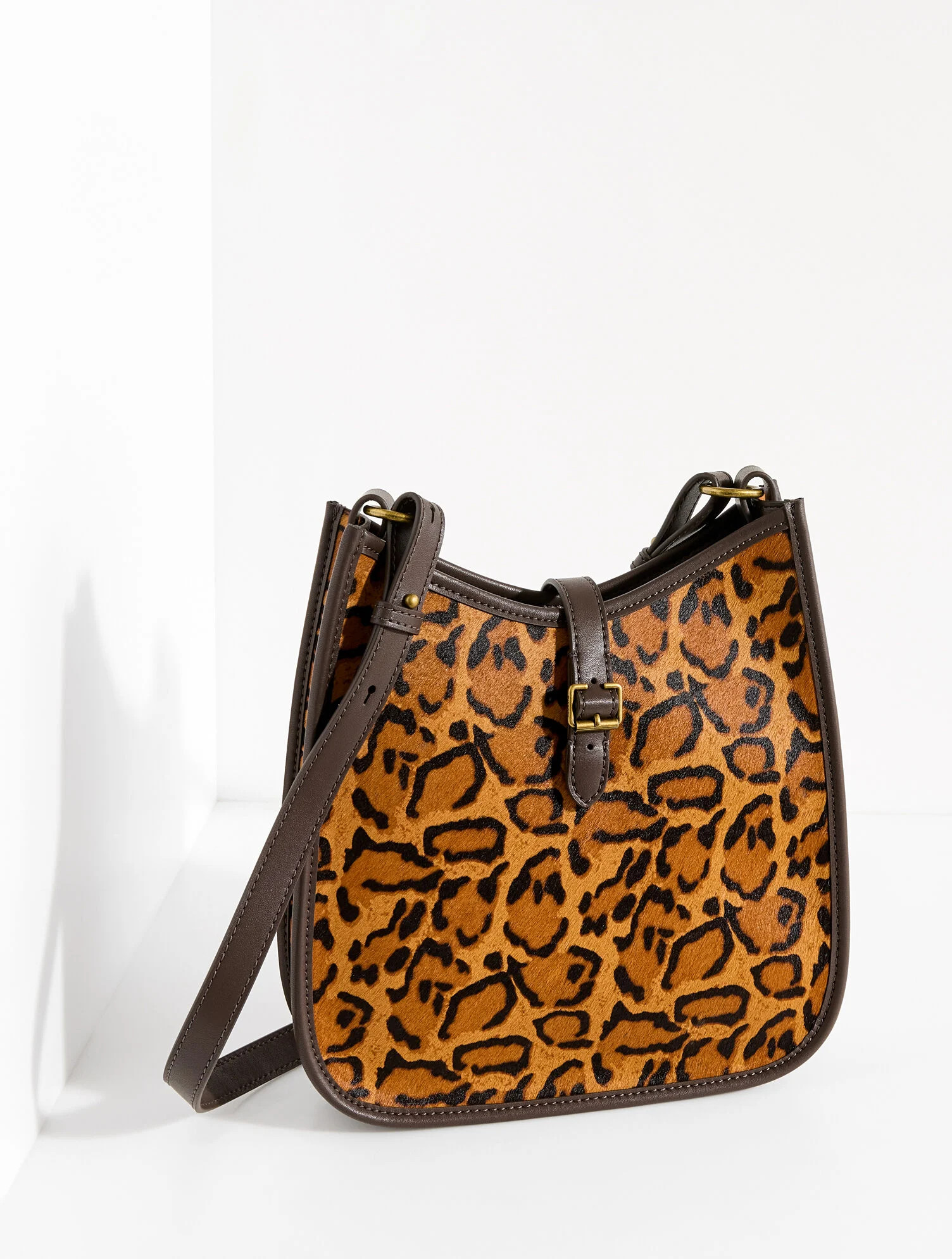 Nadine Calf Hair Saddle Bag | Talbots