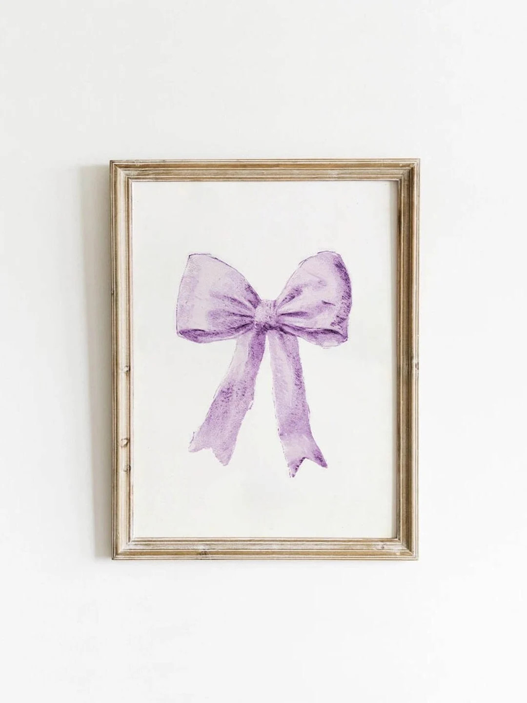 Purple Bow Print Preppy Aesthetic Printable Wall Art College Dorm Decor Lilac Fashion Poster Retr... | Etsy (US)