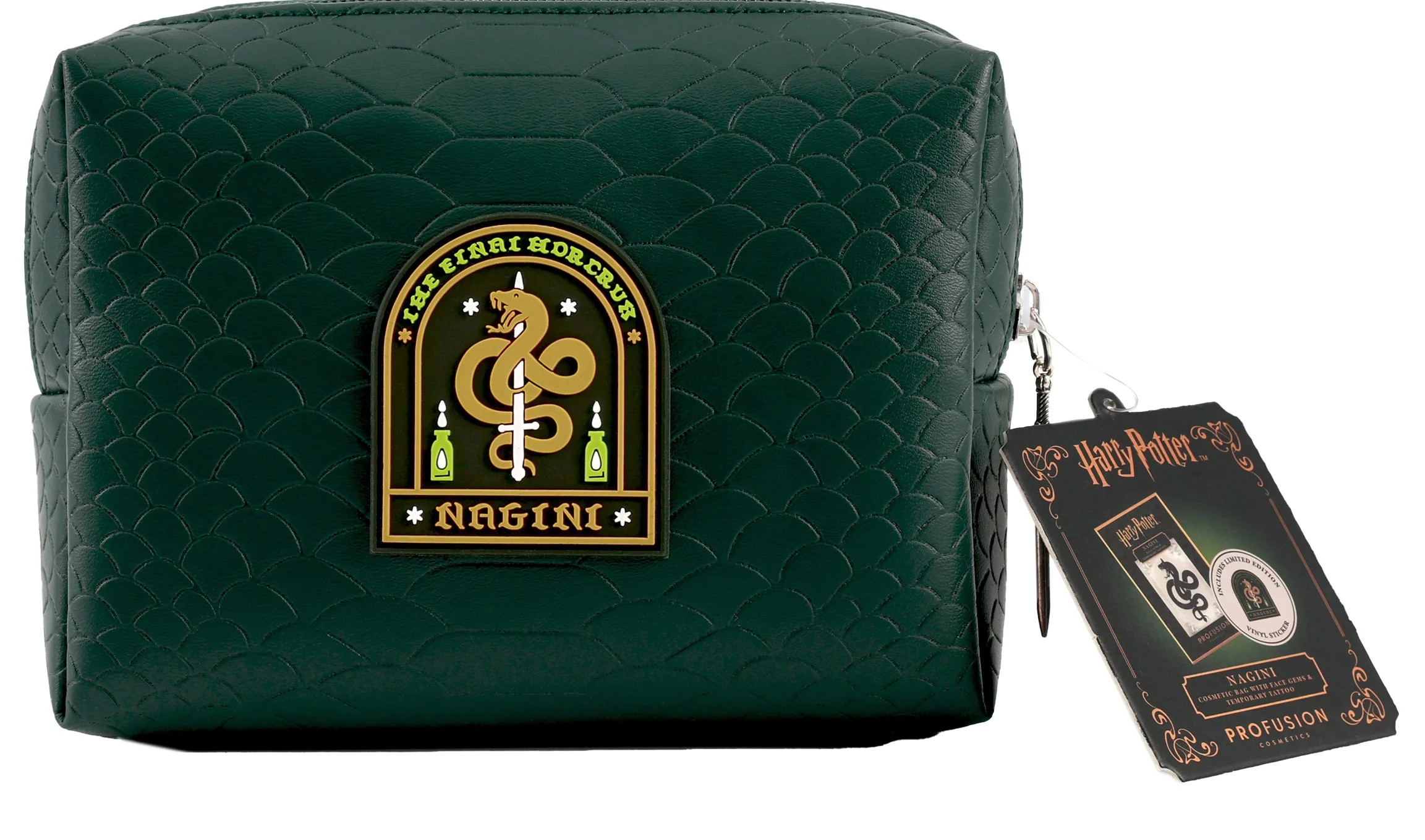 Profusion Cosmetics Harry Potter Nagini Cosmetic Bag with Face Gems & Temporary Tattoo | Walmart (US)