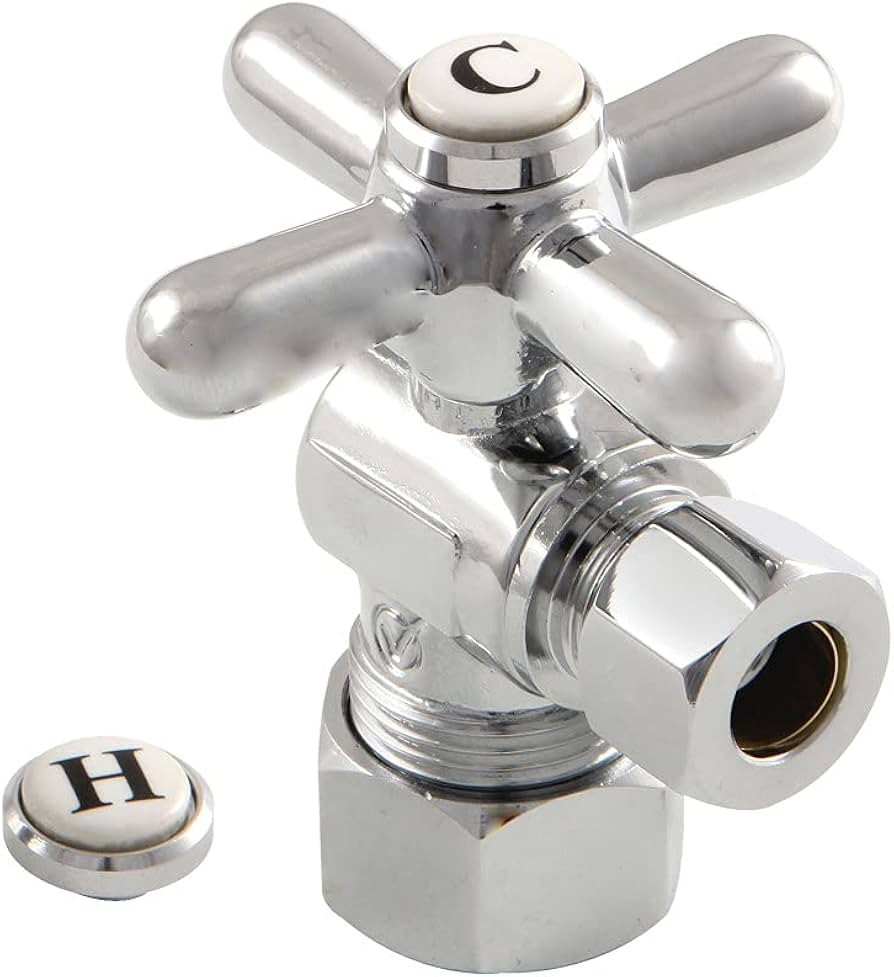 Kingston Brass CC53301X Vintage Classic 5/8-Inch X 3/8-Inch OD Compression Angle Stop with Cross ... | Amazon (US)