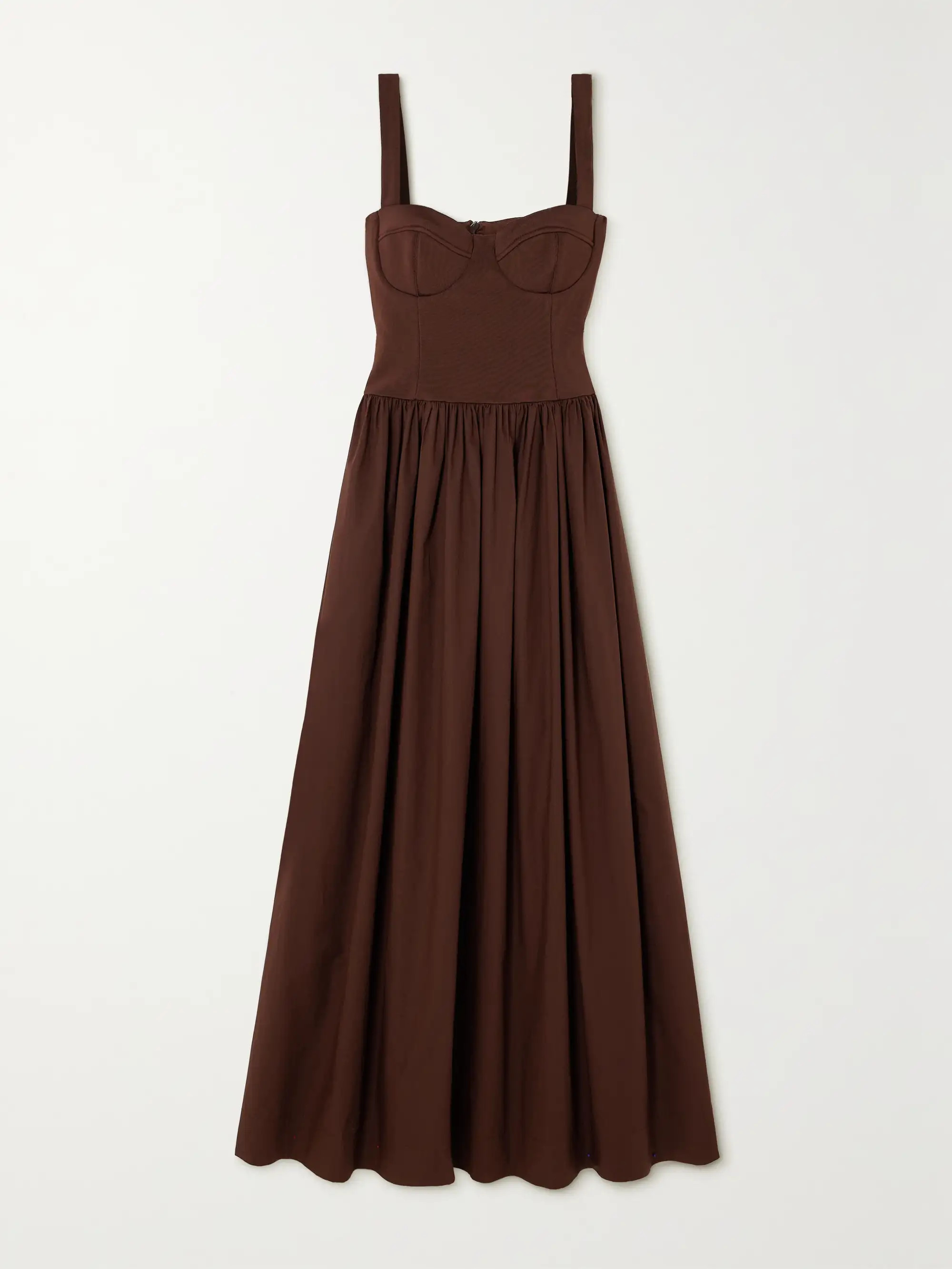 + NET SUSTAIN knitted and organic cotton-poplin maxi dress | NET-A-PORTER (UK & EU)