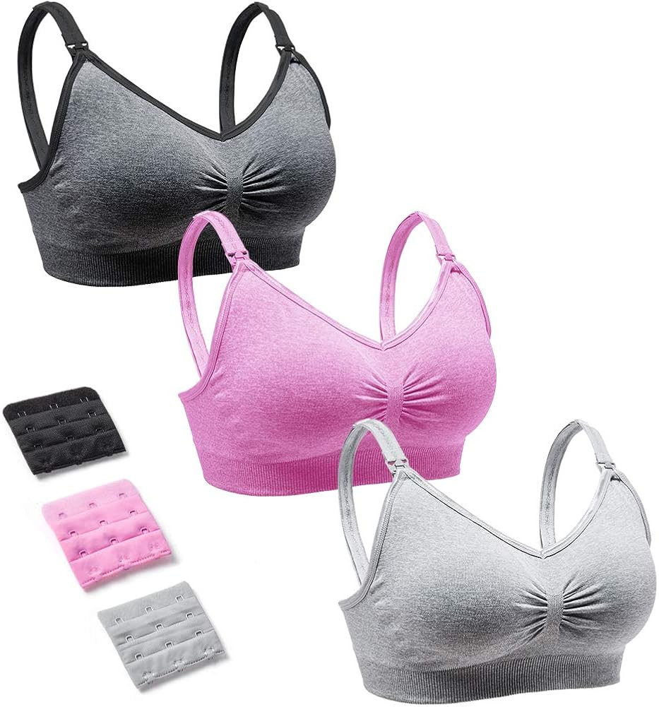 CLUCI 3 Pack Women Nursing Maternity Bra Full Bust Sleeping Wireless Bralette for Breastfeeding w... | Amazon (US)