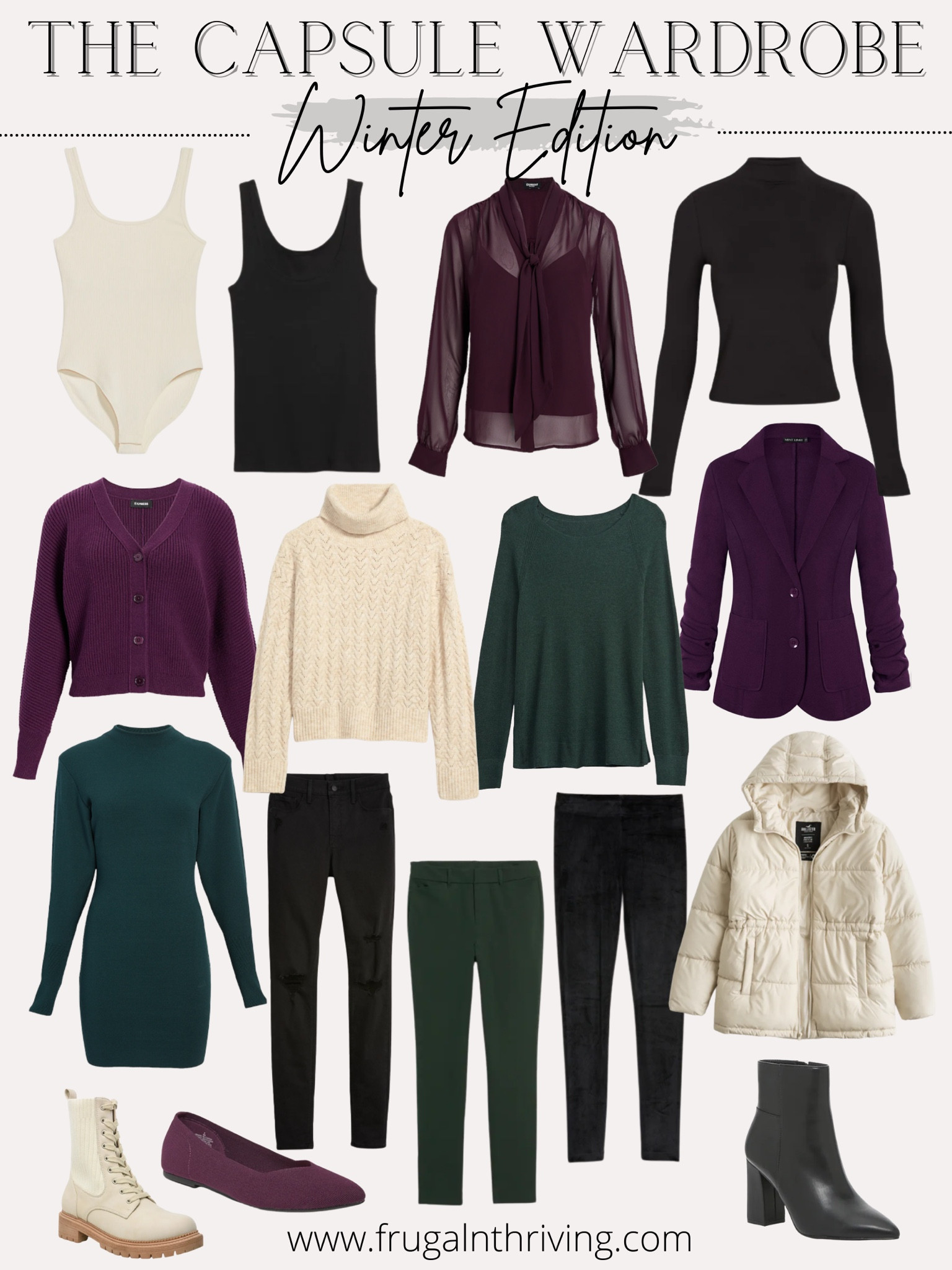 Winter capsule wardrobe inspiration with clean neutrals and gorgeous jewel tones 💜💚

#LTKworkwear #LTKstyletip #LTKSeasonal