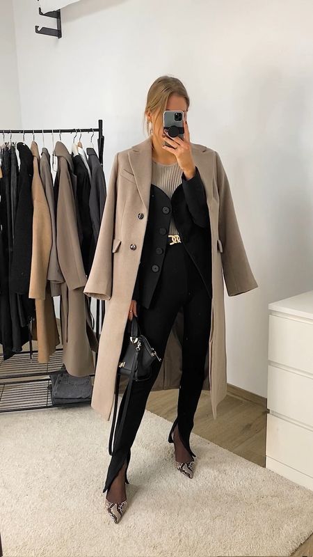 Mon - fri work outfit inspo. I’ve tried to link as much exact items as I could. My favorite must be the taupe coat that’s a no brainer for the money, I’m wearing size 36 EU. Read the size guide/size reviews to pick the right size.

Leave a 🖤 to favorite this post and come back later to shop

#work wear #work outfit #workwear #taupe #black trousers #office outfit 

#LTKstyletip #LTKworkwear #LTKSeasonal