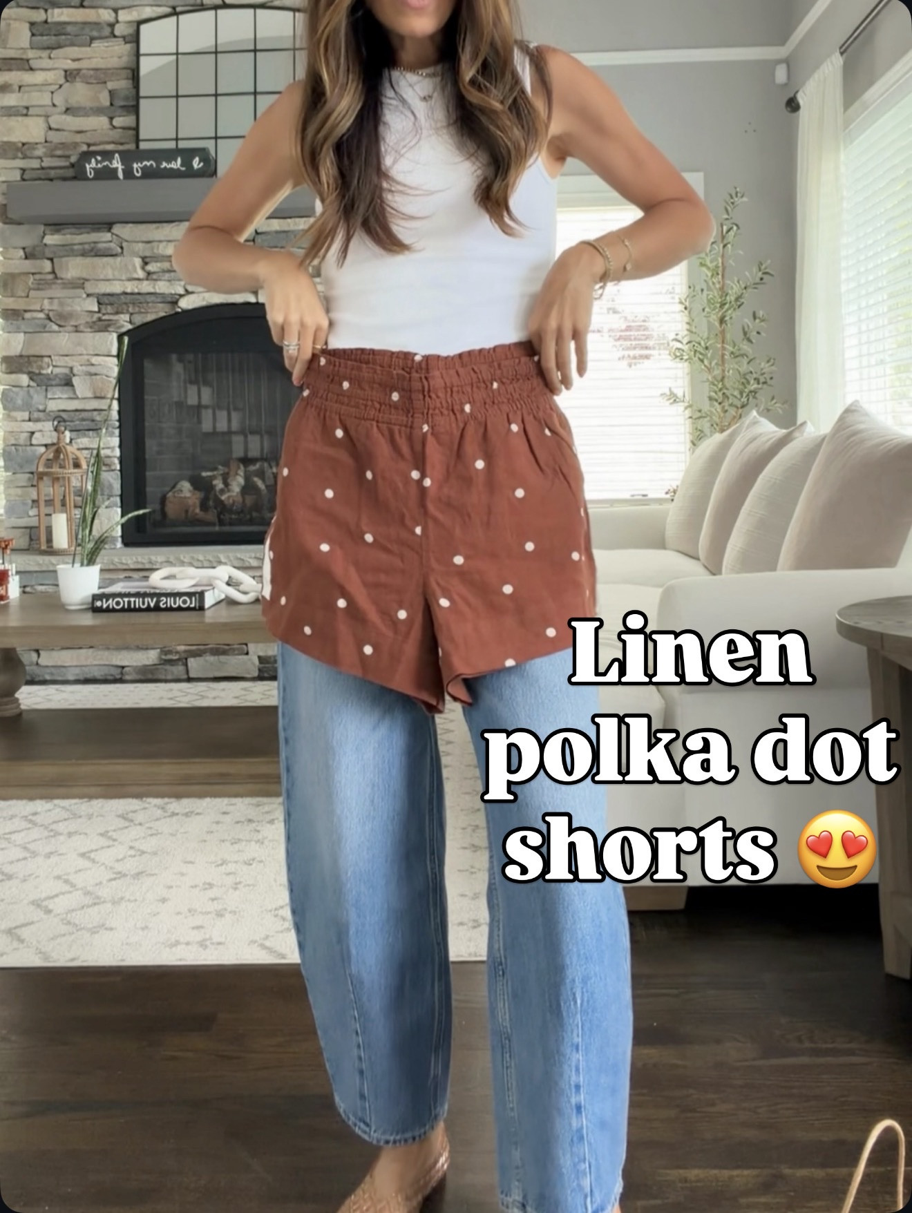 The cutest linen shorts! I love the polka dots and the easy pull-on fit for hot summer days. 🤎 wearing size xs

#LTKootd #LTKmomlife #LTKOver40