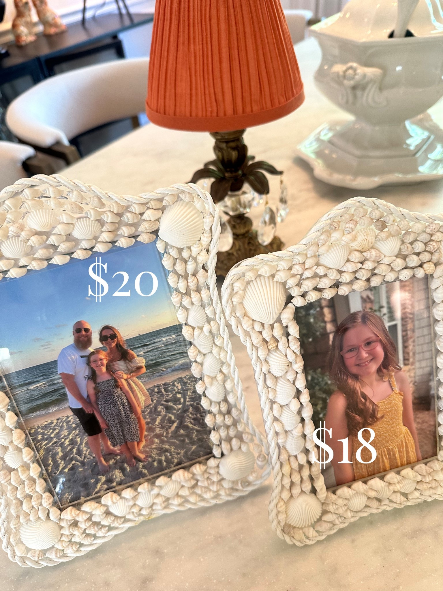Grab these super affordable shell encrusted frames while you can- they’re going very fast! 🐚 

#LTKHome