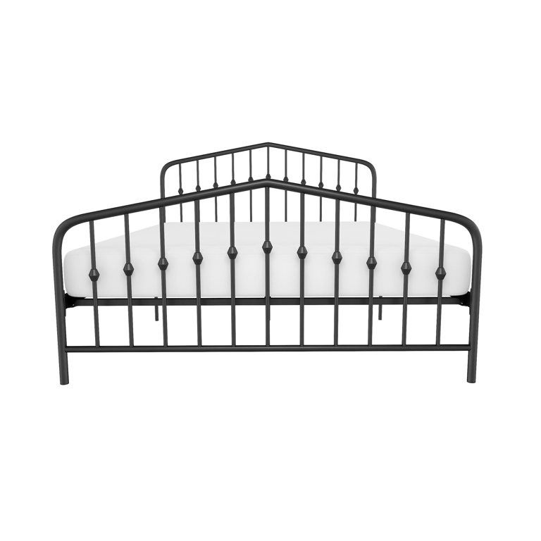 Novogratz Bushwick Metal Platform Bed and Adjustable Frame, Queen, Black | Walmart (US)