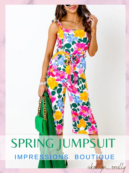 Spring outfits from the impressions boutique. This jumpsuit is so cute If you are looking for a nashville outfit check it out or vacation outfits too 

vacation outfit , spring outfit , resort wear , easter , easter dress , vacation dress , mini dress , floral dress , baby shower , baby shower dress , easter outfit , festival , nashville outfits , swim , country concert , festival #LTKunder100 #LTKunder50 #LTKSeasonal #LTKstyletip #LTKFind #LTKbump #LTKcurves #LTKtravel 


