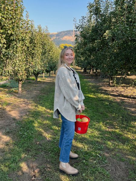 apple picking outfit🍎 wearing an xs jacket, s bodysuit, 26 jeans, and boots tts (my fav boots for a few years now!)

apple picking, apple orchard outfit, fall outfits, fall style, fall outfit inspo, fall boots outfit 

#LTKstyletip #LTKshoecrush #LTKSeasonal