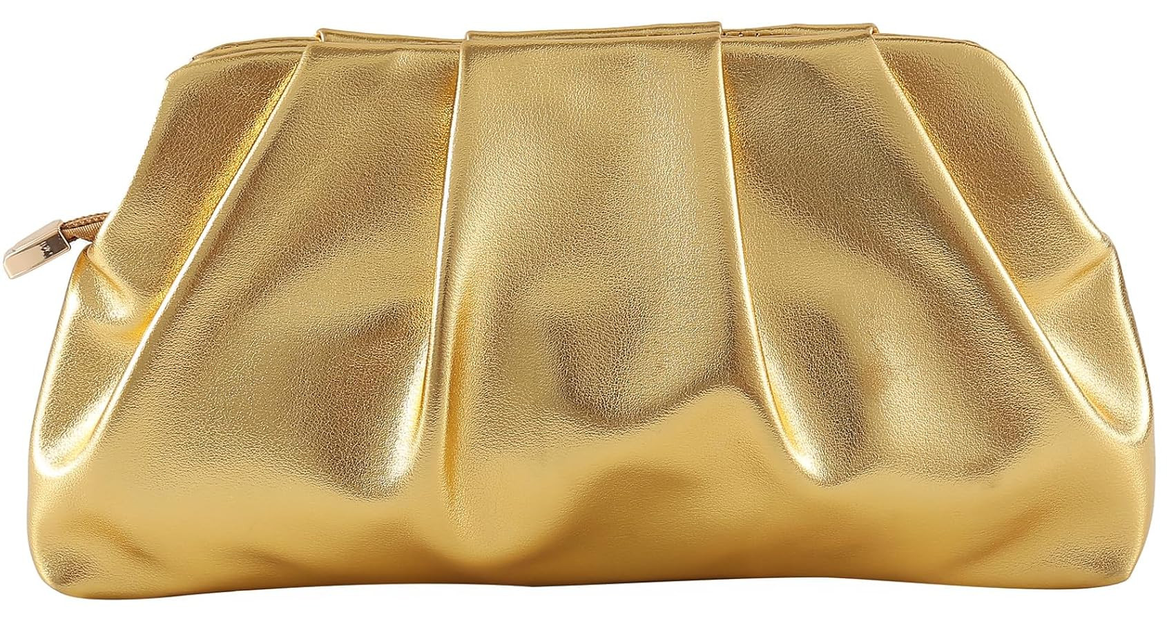 Evening Bag for Women Ruched Clutch Purse Detachable Metal Chain Crossbody Bag | Amazon (US)