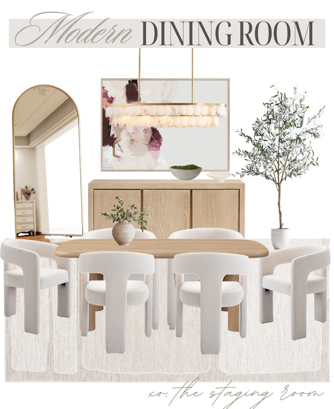 Neutral organic chic dining room. Calm palette with unique shapes for visual interest 💫

Dining room, neutral home, dining table, dining chairs, swivel chairs, neutral rug, area rug, living room rug, striped rug, dining room design, wall art, abstract art, Etsy art, dining chandelier, mirror, full length mirror, lounge chairs, coffee table, round coffee table, concrete coffee table 

 

#LTKHome #LTKSaleAlert #LTKOver40