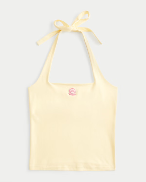 Women's Beaded Graphic Halter Top | Women's Tops | HollisterCo.com | Hollister (UK)