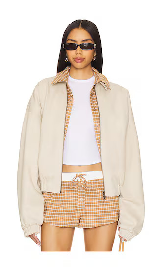 Rhode Jacket in Taupe Brown | Revolve Clothing (Global)
