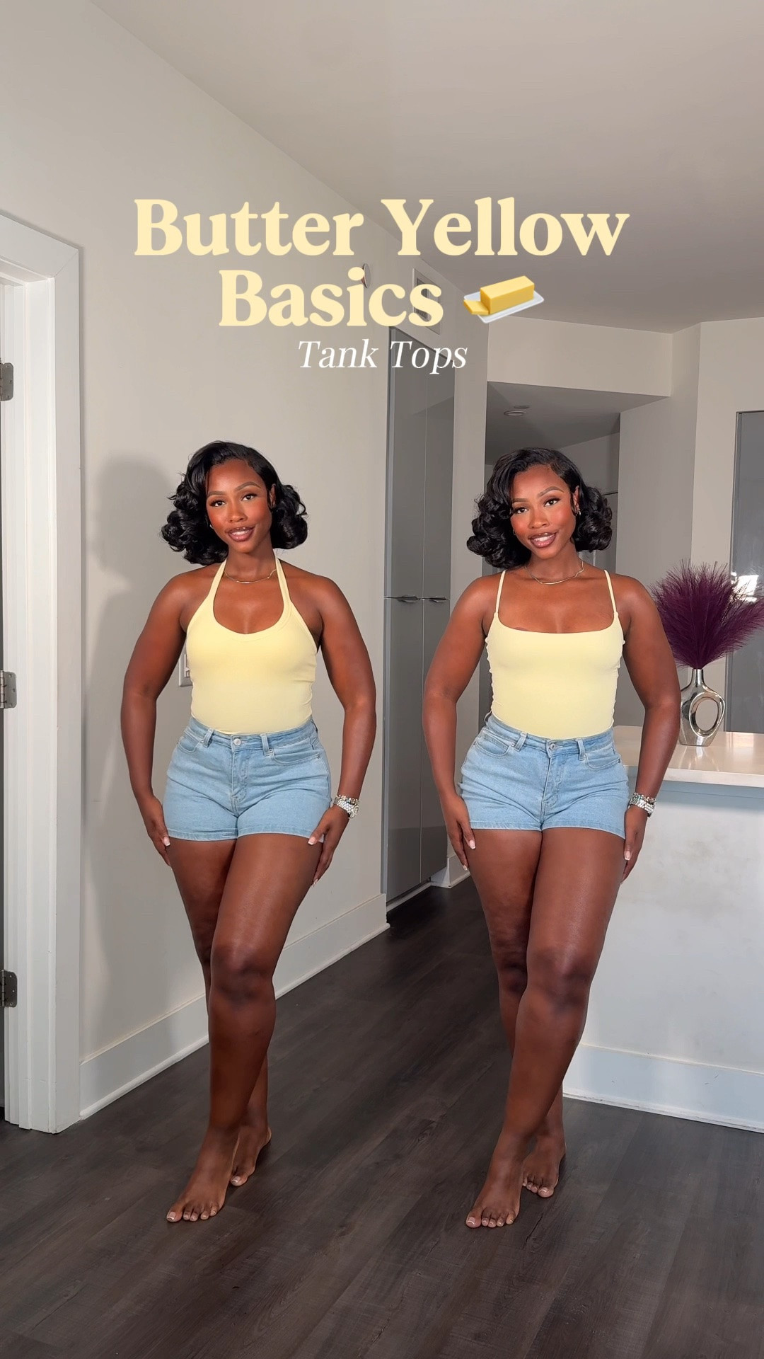 I love a good butter yellow basic.
They're perfect for the spring and summer
Some items are double
lined and also has padding so you don't have to worry about stickies or wearing a bra 🤗

#LTKootd #LTKSeasonal