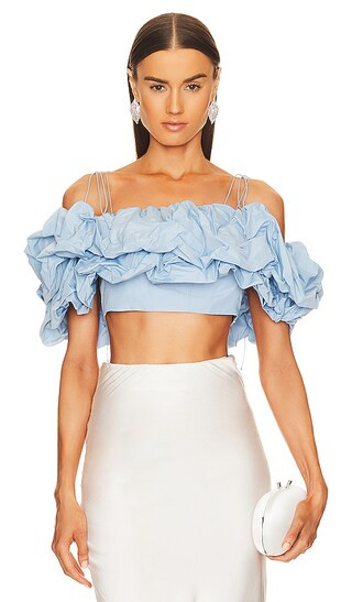 Antoinette Top in Baby Blue | Revolve Clothing (Global)