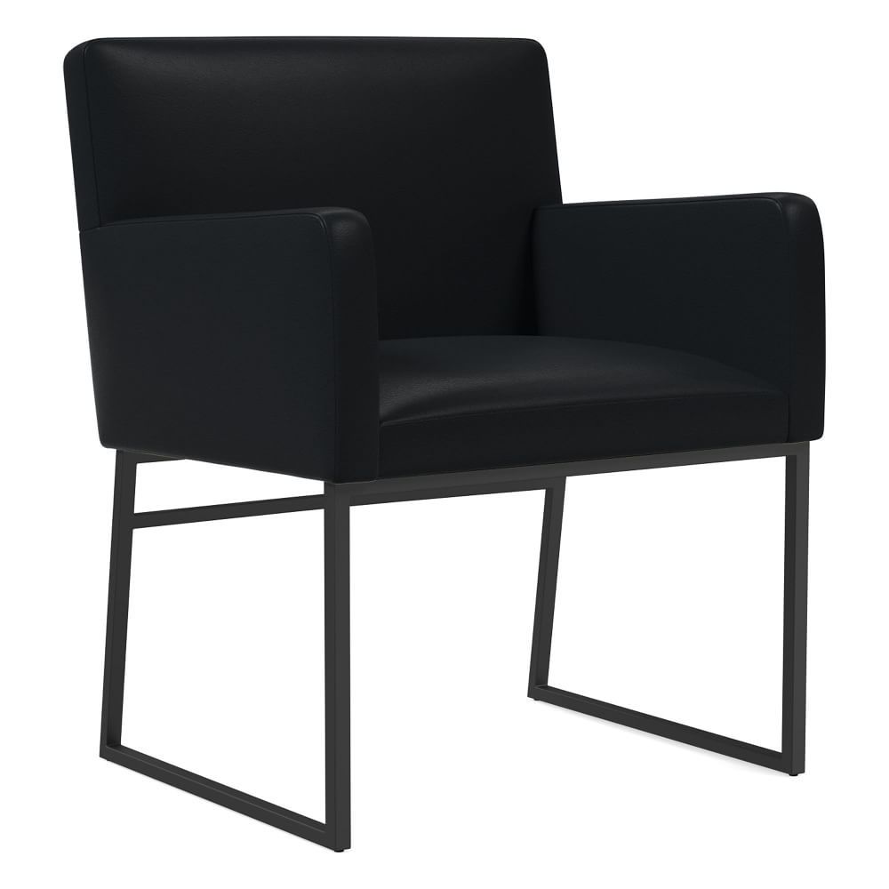 Range Leather Arm Dining Chair | West Elm (US)