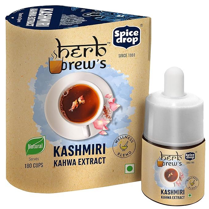 Spice Drop Kashmiri Kahwa Extract – Green or Black Tea | Added With Saffron, Rose & Cardamom | ... | Amazon (US)