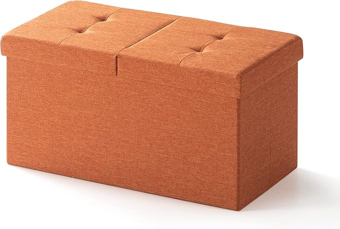 Otto & Ben Mellow 30" Storage Ottoman - SMART LIFT Top, Upholstered Tufted Ottomans Bench Foot Re... | Amazon (US)