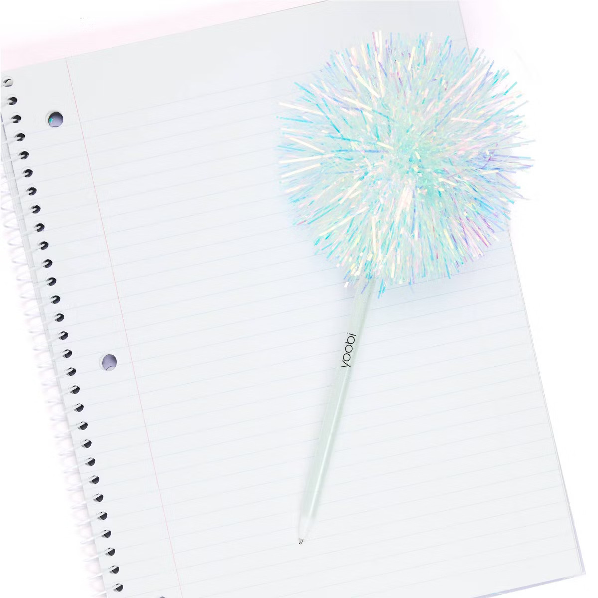 Yoobi Novelty Pom Pom Pen Mint Tinsel | Target