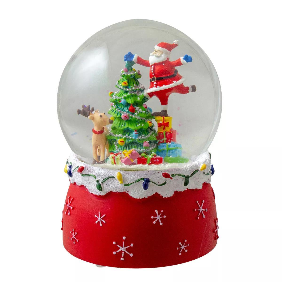 Northlight Santa Decorating a Christmas Tree Musical Snow Globe - 5.75" | Target