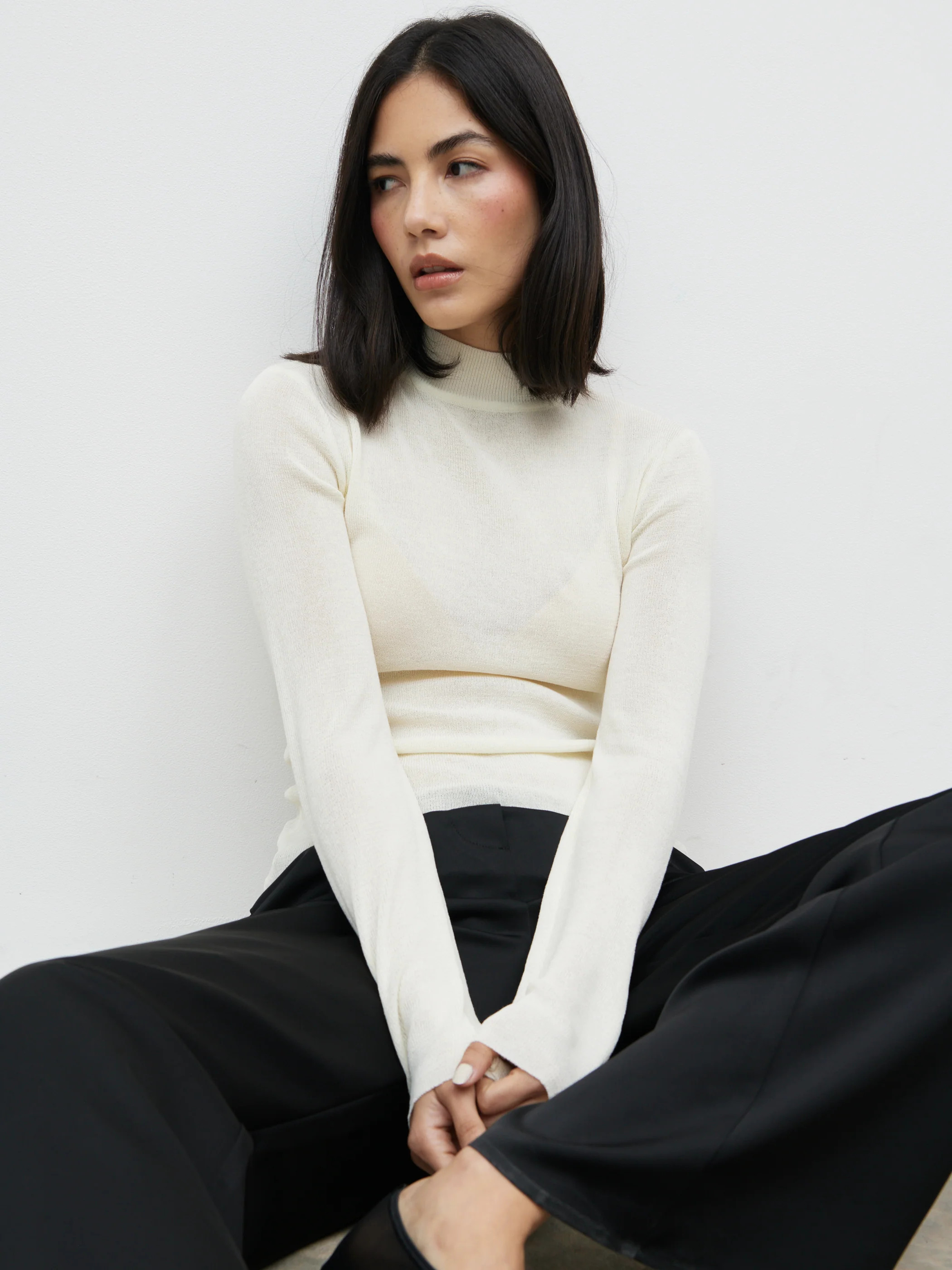 Charli Sheer Knit Top | Pretty Lavish (UK)