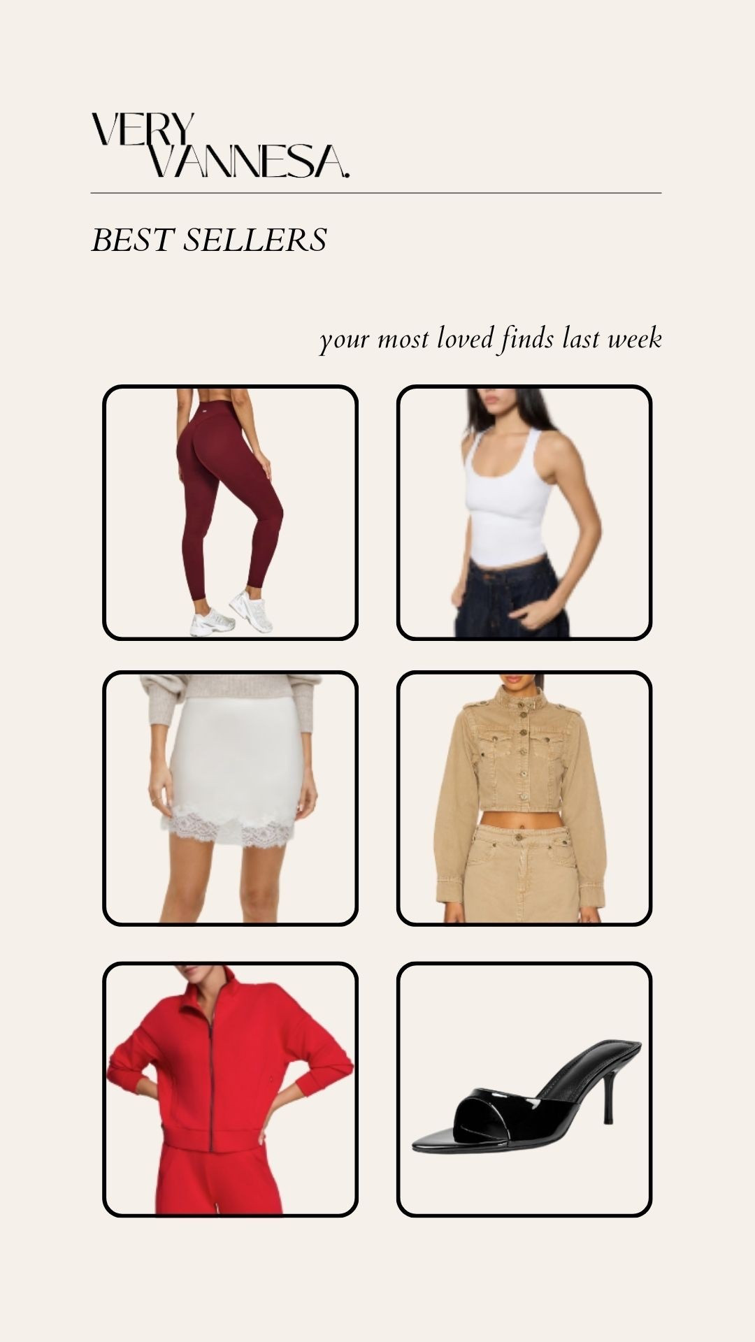 Last weeks faves 
Oner active leggings
White tank 
Lace trim skirt
Khaki jacket 
Red zip jacket 
Black kitten heels 

#LTKSaleAlert #LTKSeasonal #LTKootd