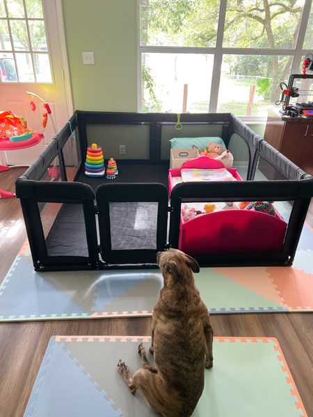 Well we got bèbè a big baby jail as we like to call it haha. The padding is from Sam’s Club so I can’t link that exact padding but so far so good with baby jail. It’s nice because I sit in there with bèbè. It’s our own little hang out spot  

#LTKbaby