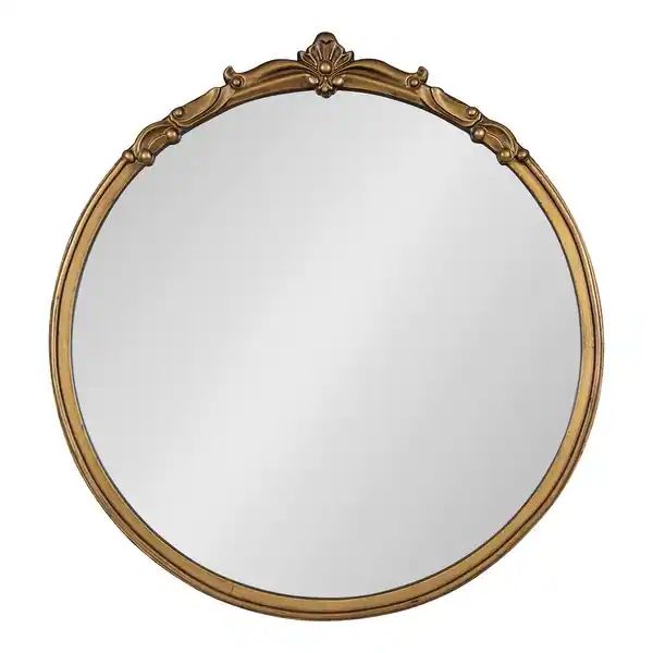 Kate and Laurel Marchon Framed Wall Mirror - 30" Diameter - Overstock - 35180105 | Bed Bath & Beyond
