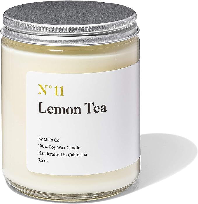 Scented Candles for Home | Mia's Co. N°11 Lemon Tea | Highly Scented Luxury Soy Wax | Handcrafte... | Amazon (US)