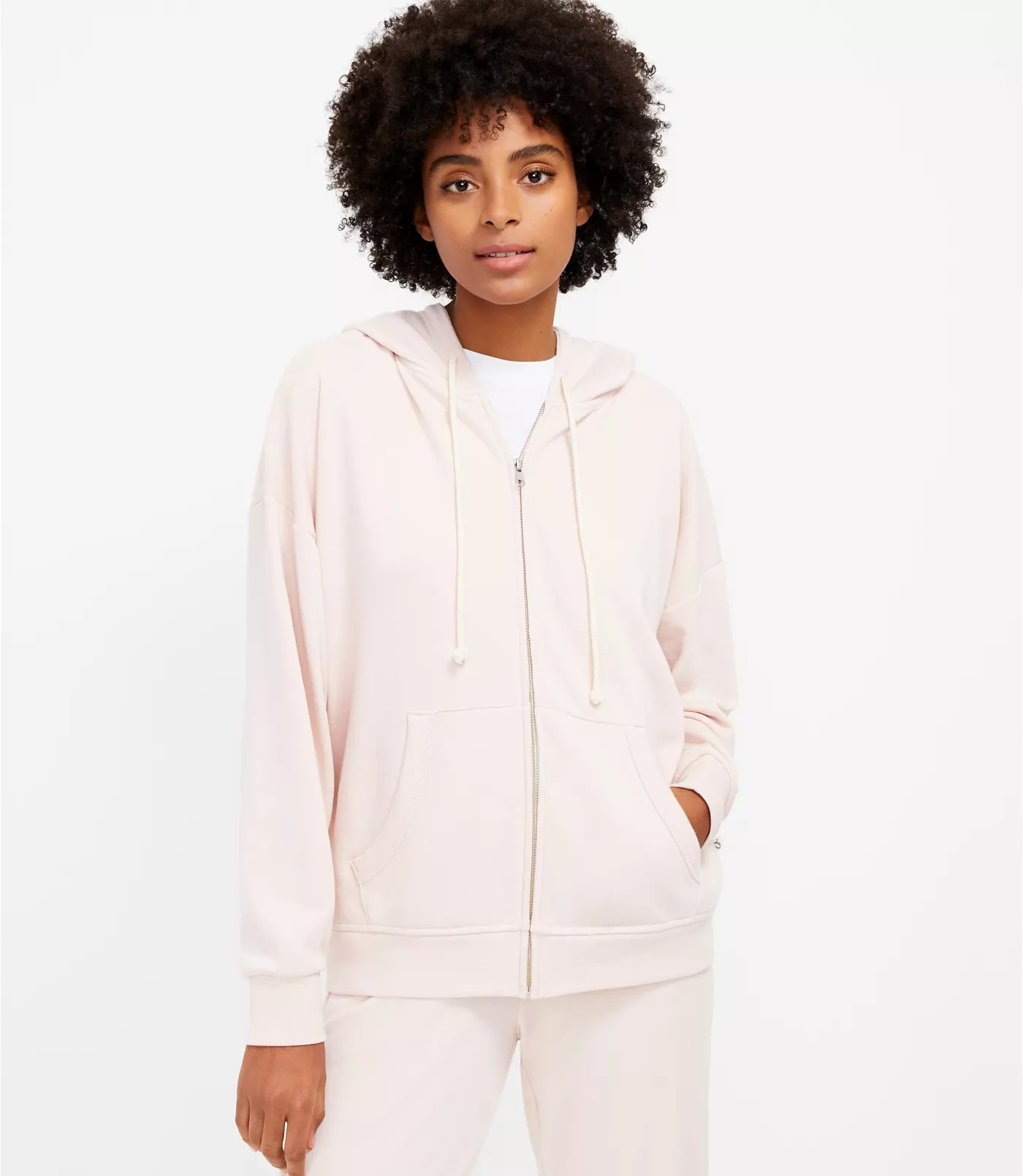 Lou & Grey Cozy Cotton Terry Zip Hoodie | LOFT